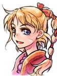  artist_request bangs chrono_cross face high_ponytail kid_(chrono_cross) lowres multi-tied_hair ponytail solo 
