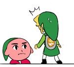  &lt;o&gt;_&lt;o&gt; 1boy artist_request blonde_hair copy_ability kirby kirby_(series) link male_focus shield super_smash_bros. the_legend_of_zelda toon_link 