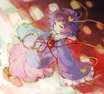  eyeball heart iwamoto_zerogo komeiji_satori purple_hair short_hair skirt slippers smile solo third_eye touhou 