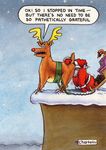  ambiguous_gender anal antlers anus butt cervine charteris cliff comic dialog english_text hat hooves horn human humor jamie_charteris joke male mammal oral panel red_nose reindeer rimming rudolph santa sleigh snow stars surprise text 