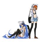  antennae bag bikini_top blue_eyes blue_hair cabbie_hat dress flat_chest glasses hat headphones high_heels hood hoodie imgur long_hair multiple_girls navel open_clothes open_hoodie orange_eyes orange_hair pas_(paxiti) personification reddit reddit-tan satchel shoes short_hair shorts sitting sketch thighhighs twintails very_long_hair white_dress zettai_ryouiki 