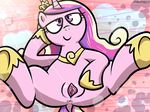  equine female feral friendship_is_magic hair horn horse looking_at_viewer mammal my_little_pony pokehidden princess_cadance_(mlp) purple_eyes pussy solo unicorn wings 