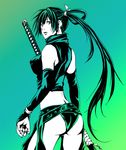  1girl ass katana looking_back mikaneco natsume_aya ninja ponytail sword tenjou_tenge weapon 