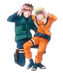  2boys eyes_closed goggles grin male male_focus multiple_boys naruto naruto_shippuuden uchiha_obito uzumaki_naruto 