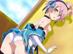  1girl ass blush chocker choker green_eyes hair hairband hou_(hachiyou) kanonno_earhart panties pink_hair solo tales_of_(series) tales_of_the_world_radiant_mythology_2 underwear 