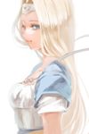  blonde_hair blue_eyes dragon_quest dragon_quest_vi headband jewelry lips long_hair mamepon mireyu necklace solo 