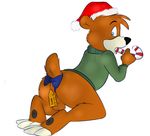  ballsack bear bent_over bottomless butt christmas clothed clothing colored cub cute disney gay gift half-dressed holidays invalid_tag kit_cloudkicker male mammal rotten_robbie rottenrobbie solo taethefox talespin young 