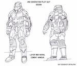  2nd aca aerial armor combat design future generation human layer male muscles pilot suit 
