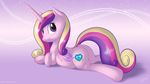  equine female feral friendship_is_magic fur hair horn horse mammal multi-colored_hair my_little_pony pink_fur pony princess_cadance_(mlp) purple_eyes skipsy winged_unicorn wings 