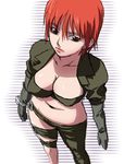  breasts cleavage large_breasts red_hair sharon_(street_fighter) short_hair solo street_fighter street_fighter_ex_(series) tetrodotoxin 