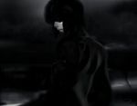  bangs black blunt_bangs dark futon_(kitsune_tsuki) ghost_in_the_shell kusanagi_motoko monochrome short_hair solo upper_body 