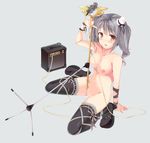  bad_id bad_pixiv_id blush breasts brown_eyes hat idolmaster idolmaster_cinderella_girls ise kanzaki_ranko long_hair medium_breasts microphone microphone_stand mini_hat mini_top_hat navel nipples nude open_mouth pussy pussy_juice silver_hair sitting solo thighhighs top_hat twintails wariza wrist_cuffs 