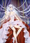  1girl breasts chains dress high_heels highres long_hair pandora_hearts shoes white_hair will_of_the_abyss 