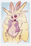  blush breasts buneary clothing collar female looking_at_viewer lopunny nintendo nipples pok&#233;mon pok&eacute;mon pussy red_eyes slugbox small_breasts tongue video_games 
