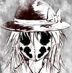  chabata hat inkblot komeiji_koishi lowres mask parody rorschach short_hair simple_background solo touhou watchmen 