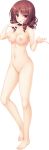  1girl absurdres areolae barefoot blush breasts brown_hair censored drill_hair eyebrows_visible_through_hair full_body heel_raised highres ijuuin_kimika large_breasts long_hair looking_at_viewer medium_breasts mikagami_mamizu mosaic_censoring navel nipples nude open_mouth pieces_/_wataridori_no_somnium pussy red_eyes solo standing transparent_background 