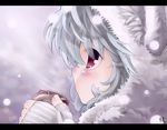  animal_costume animal_ears bad_id bad_pixiv_id blush can cat_costume cat_ears face fingerless_gloves gloves hat hat_with_ears highres kemonomimi_mode letterboxed profile red_eyes remilia_scarlet short_hair shunsuke sitting snowing soda_can solo touhou upper_body 