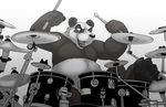  bear chubby drum_set drums ifus male mammal nude panda solo 