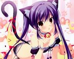  animal_ears bra catgirl collar da_capo da_capo_iii dolls panties purple_hair rukawa_sara tail takano_yuki twintails underwear 