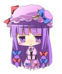  :x bad_id bad_pixiv_id blush book book_hug bow chibi hat holding holding_book long_hair lowres patchouli_knowledge pink_bow purple_hair ribbon solo subachi touhou 