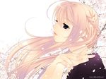  888 blue_eyes braid cherry_blossoms copyright_request long_hair petals solo 