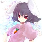  :3 animal_ears bad_id bad_pixiv_id black_hair bunny_ears eiko_(tukino) inaba_tewi short_hair solo touhou 