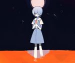  asteroids_(game) ayanami_rei bad_id bad_pixiv_id blue_hair full_moon lcl moon neon_genesis_evangelion pikaro red_eyes school_uniform short_hair solo 