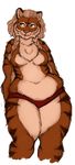 alpha_channel big_breasts big_butt breasts butt feline female hair looking_at_viewer mammal overweight plain_background ronnie92 solo syla tiger transparent_background 