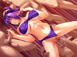  1girl 3boys ayane ayane_(doa) bald bandeau_bikini bangs bikini bikini_aside breasts breasts_apart censored clothed_female_nude_male clothed_sex collarbone curtains dark-skinned_male dark_skin dead_or_alive dead_or_alive_xtreme double_handjob dutch_angle erect_nipples fat fat_man g_kilo-byte game_cg girl_on_top group_sex hand_on_head handjob headband hetero huge_breasts huge_penis interracial large_breasts looking_at_another lying mosaic_censoring multiple_boys multiple_penises navel nipples nude on_back penis pinky_out plump purple_bikini purple_eyes purple_hair pussy_juice red_eyes reverse_cowgirl_position saberfish short_hair solo_focus spread_legs squatting standing straddling sunglasses swimsuit tecmo testicles thigh_grab underboob vaginal 