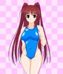  brown_eyes competition_swimsuit kousaka_tamaki long_hair non-web_source one-piece_swimsuit red_hair solo swimsuit to_heart_2 twintails 