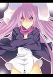  animal_ears any_(trueblue) bad_id bad_pixiv_id bunny_ears crossed_arms letterboxed long_hair purple_hair reisen_udongein_inaba solo staring touhou 