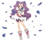  bike_shorts blue_flower blue_rose flower maro_nie milk_(yes!_precure_5) milky_rose mimino_kurumi precure purple_hair purple_shorts rose shorts shorts_under_skirt solo twintails two_side_up yes!_precure_5 yes!_precure_5_gogo! 