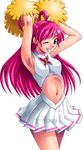  armpits arms_up bug butterfly cheerleader cure_dream grin insect magical_girl midriff non-web_source one_eye_closed pink_hair pom_poms precure purple_eyes smile solo yes!_precure_5 yumehara_nozomi 