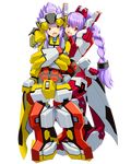  brother brother_and_sister cosmic_break highres jikun_hu jikun_long mecha mecha_musume official_art purple_hair red_eyes siblings sister 