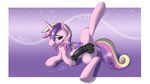 abstract_background anus balls black_penis crossgender cum equine erection feral friendship_is_magic fur hair horn looking_at_viewer lying male mammal multi-colored_hair my_little_pony nude on_side penis pink_fur presenting princess_cadance_(mlp) purple_eyes skipsy solo spread_legs spreading winged_unicorn wings 