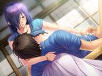  1boy 1girl aoi_nagisa_(artist) breast_sucking censored cum cum_on_body cum_on_clothes cum_on_upper_body handjob kitada_yuriko nursing_handjob okaa-san_ga_ippai penis shirt_lift 