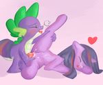  &lt;3 cum cum_in_pussy cum_inside dragon duo equine erection eyes_closed female feral friendship_is_magic hair hi_res horn horse interspecies lying male mammal multi-colored_hair my_little_pony nude open_mouth orgasm penetration penis plain_background pony ponylicking pussy scalie sex spike_(mlp) spread_legs spreading straight teats tongue twilight_sparkle_(mlp) unicorn vaginal vaginal_penetration 