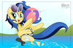  cutie_mark equine eyewear female feral friendship_is_magic hair horse killryde mammal milky_way_(character) my_little_pony open_mouth pony sunglasses teats tongue two_tone_hair water 