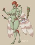  antennae arthropod breasts dbd digitigrade dragonfly female insect multiple_arms nude pussy red_eyes solo wings 