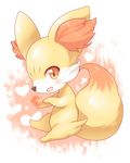  creature fennekin fire flame gen_6_pokemon mitsuki_meiya no_humans orange_eyes pokemon pokemon_(creature) smile solo tail 
