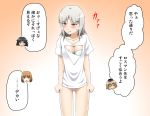  4girls angry bandaid bandaid_on_face black_hair blonde_hair blue_eyes blush bra brave_witches breasts brown_hair cleavage cleavage_cutout clenched_teeth collarbone edytha_rossmann embarrassed gradient gradient_background grey_eyes gundula_rall hiro_yoshinaka kanno_naoe looking_to_the_side medium_breasts medium_hair multiple_girls one_eye_closed orange_background panties red_eyes short_hair simple_background sweat teeth torn_clothes translation_request underwear waltrud_krupinski white_bra white_hair white_panties world_witches_series 