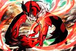  flying gen_6_pokemon glowing green_eyes legendary_pokemon mayugoso monster no_humans pokemon pokemon_(creature) sky solo tail yveltal 