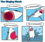 bubble comic dialog fish gills great_white_shark i&#039;m_a_shark marine open_mouth plain_background shark teeth text unknown_artist white_background 