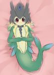  cub delicious_(artist) female fish_tail league_of_legends looking_at_viewer mermaid naga nami_(league_of_legends) nipples no_feet nude pussy red_eyes young 