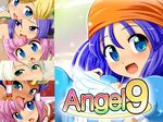  angel9 blue_eyes blush child do-rag dragon_quest dragon_quest_ix heroine_(dq9) konpeto level-5 loli multiple_girls origa_(dq9) pink_hair purple_hair raviel rikka_(dq9) roxanne_(dq9) ruida silver_hair smile tan_skin ulysses 