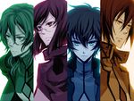  allelujah_haptism bad_id bad_pixiv_id celestial_being_uniform column_lineup gundam gundam_00 lockon_stratos lyle_dylandy male_focus multiple_boys osamu_(jagabata) setsuna_f_seiei tieria_erde 