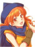  alena_(dq4) bad_id bad_pixiv_id cape dragon_quest dragon_quest_iv gloves hat nanashino open_mouth red_eyes red_hair solo 