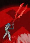  absurdres ayanami_rei bad_id bad_pixiv_id blue_hair bodysuit harmaline highres lance_of_longinus lcl neon_genesis_evangelion plugsuit red_eyes short_hair solo white_bodysuit 