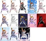  alternate_color highres kamogawa_tanuki lyrical_nanoha magic_circle magical_girl mahou_shoujo_lyrical_nanoha_strikers raising_heart shoes solo takamachi_nanoha thighhighs twintails winged_shoes wings 