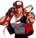  cel king_of_fighters male male_focus masami_obari neo_geo oobari_masami scan snk tan terry_bogard 